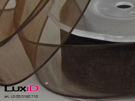 Org. woven edge wired 710 brown 38mm x 20 m